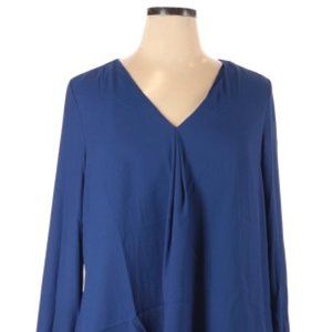 Lush Blue Long Sleeve Blouse